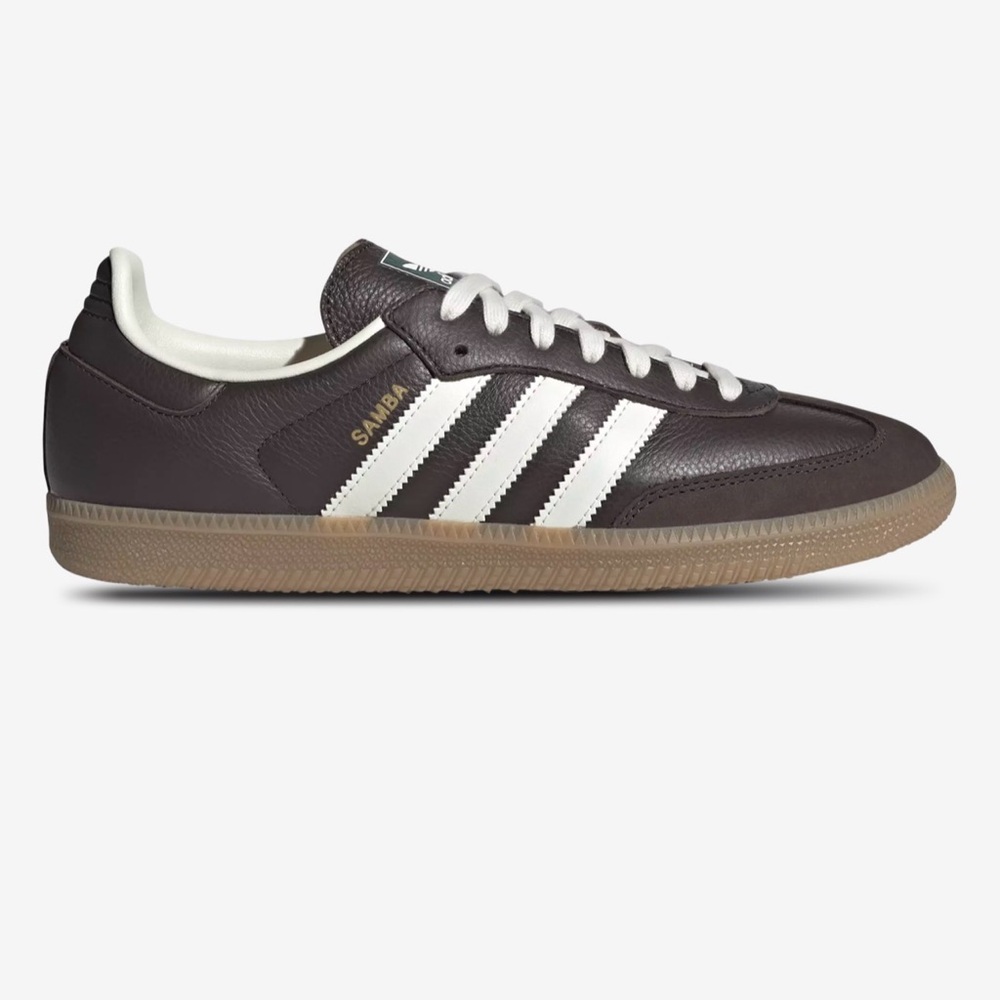 Adidas Samba Chocolate and White Shoes